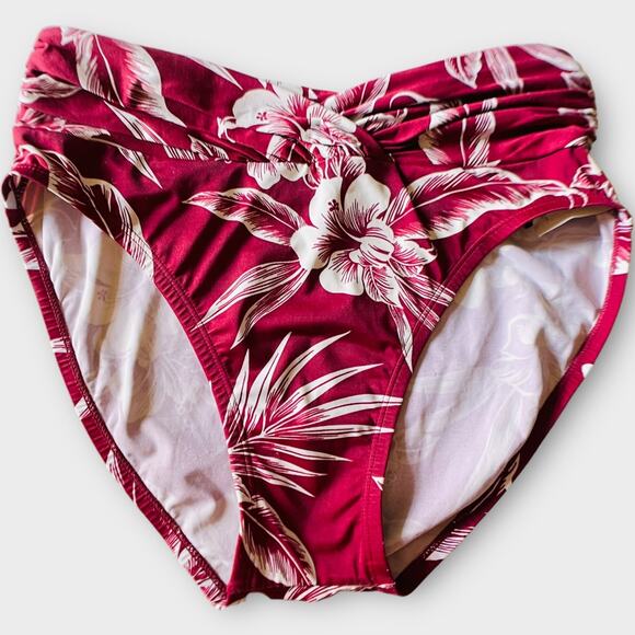 Miraclesuit Hibiskiss Criss Cross Bikini Bottom Tropical Floral Pompei 8 - Picture 1 of 12